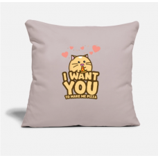 I Want You To Make Me Pizza Light Taupe Pillow